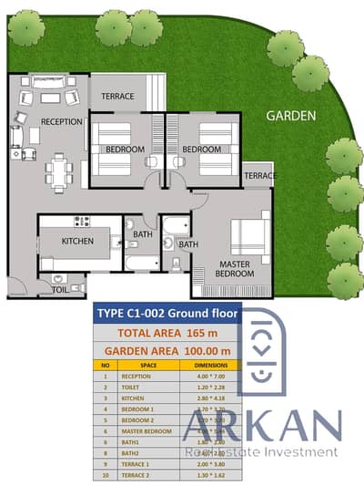  MI | 165 sqm Apartment + 100 sqm Private Garden in the Golden Square Next to Sun Capital | Only 15% Down Payment & Installments Up to 8 Years