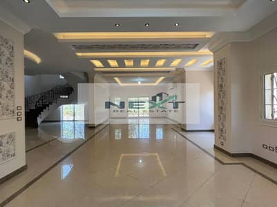 For rent in Madinaty, a new villa with a special finish, 5 bedrooms + 7 bathrooms + 2 living rooms + 12 air conditioners, 800 sq m, very close to the
