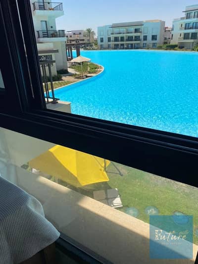 Chalet for Rent in Marassi Blanca, direct lagoon view, second floor, 3 bedrooms + nanny’s room, featuring one of the best views in Marassi Blanca.
