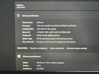 لابتوب لينوفو لوك | lenovo loq 15irx9 rtx 2050