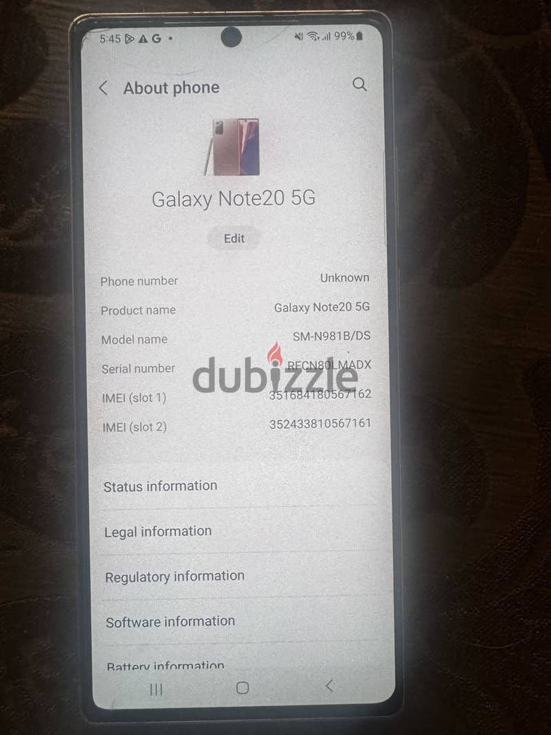 Samsung Note 20 5G 1