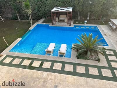 Villa for sale in Al Rehab 2, Z model, with a private swimming pool, land area 980 meters, furnished, prime location.