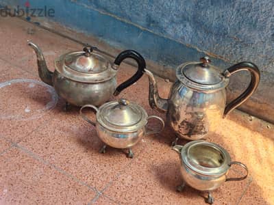 طقم براد مطلي فضة انتيك