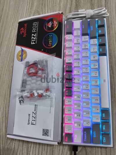 keyboard gaming redragon fizz k617 lightly used