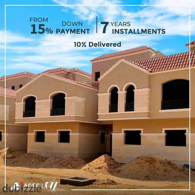 For sale: Townhouse villa with immediate delivery in Maadi View Compound, Shorouk, on the Suez Road, opposite Madinaty and next to La Vista and Hassan
