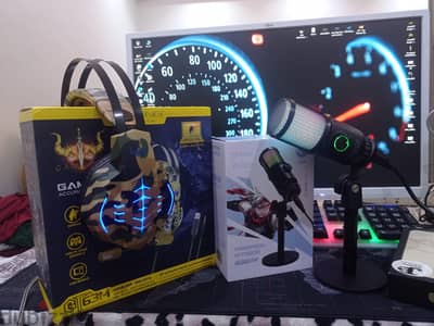 مايك جيمنج صوت نقي وعالي + سماعه هديه
