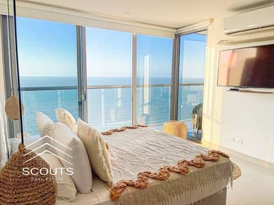 استثمربذكاء في قلب راس الحكمه في شاليه للبيع علي البحر دايركت seaview متشطب High-End لوكيشن مميز قريب من فوكا باي و لافستا راس الحكمه