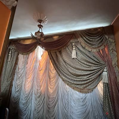 ٣ قطع ستائر براقع