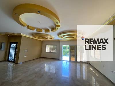Villa for rent according to Law in Group 19, super lux finishing, with a special location inside Madinaty, Villa Model I Group 19, terraces with open views, private garden