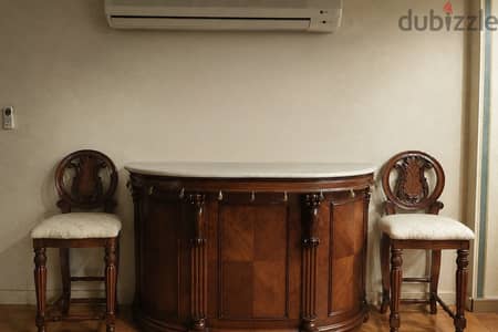 بار كلاسيك فاخر من خشب الزان الطبيعي  Solid Beech Wood Bar
