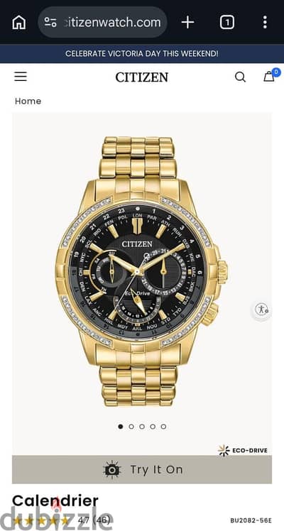 Calendrier CITIZEN watch ساعه الماس حقيقي حر غير مصنع