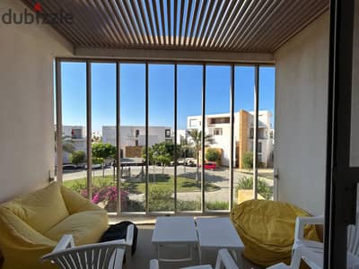 Fully Furnished Chalet with Big Terrac Sea and Pool View for Rent in Seashell North Coast