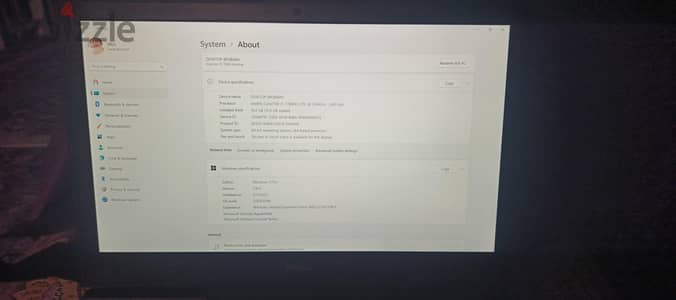 لابتوب ديل إنسبريون بحالة ممتازة Core i7 / رام 16 / كارت شاشة 4 جيجا