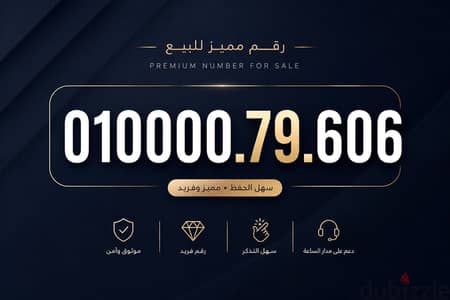 رقم مميز للبيع زيرو عشر الاف وقفله مميزه جدا 01000079606