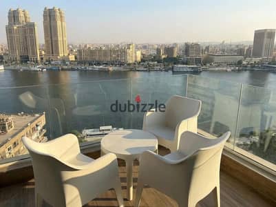 الحق اخر شقة تشطيب كامل بالفرش والتكييفات واعلى عائد استثماري  باطلالة على النيل بفيو بحري مميز و اميز لوكيشن