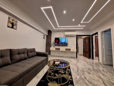 Furnished, air-conditioned hotel-style apartment next to City Stars, available for daily and monthly rent for families. Excellent location in Nasr Cit