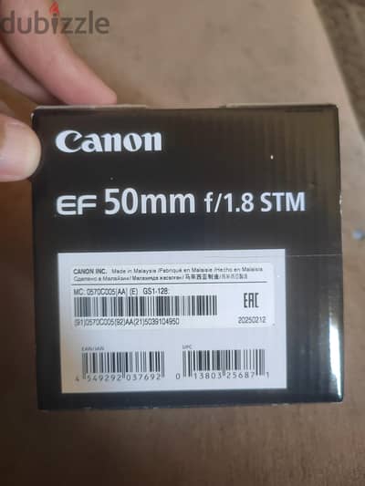 عدسة زيرو كاميرا كانون 50mm stm بالضمان