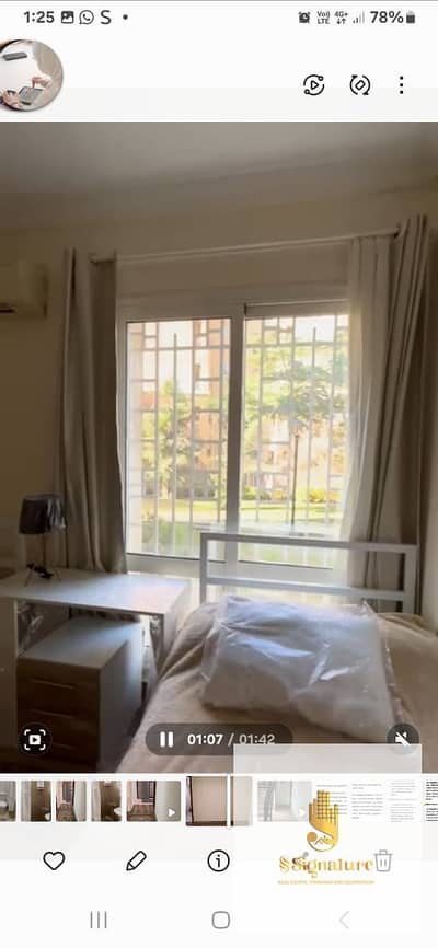 Furnished apartment for rent, 65 square meters, hotel-style furnishings, in B7, near traffic, food court, and services in Madinaty.