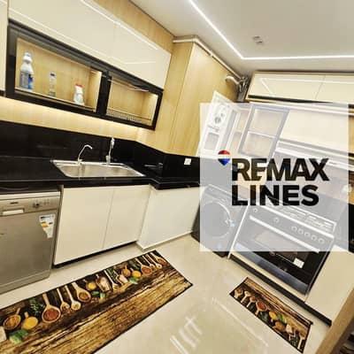 First residence for rent in Madinaty B121 | 116m fully furnished with luxurious New Classic style | 3 rooms, including a master | Fully air-conditioned | Garden view in front of East Hub | Special finishes and new appliances