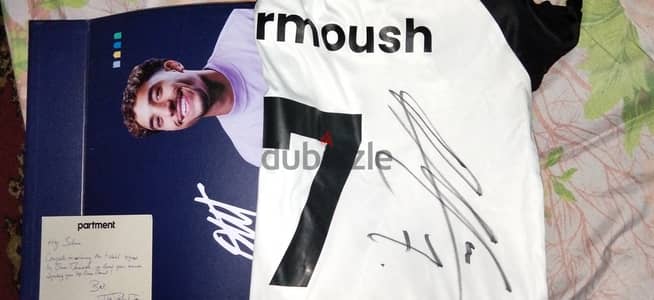 Omar marmoush signed t-shirt with a high quality box