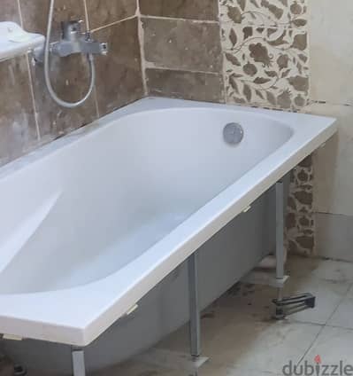 بانيو شاسيه مستطيل 150x70شامل الأجناب واكسسوارت التركيب