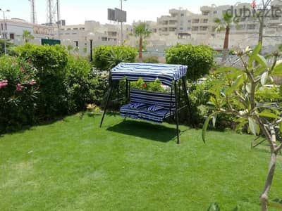 شاليه ارضي بحديقة للايجار في اجمل قري الساحل الشمالي مينا ٣