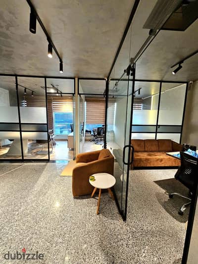 Unique office headquarters 96m furnished for rent in the strongest business complex at Trivium Square, Fifth Settlement