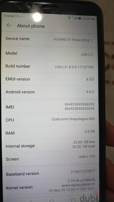 Huawei y7 prime 2018