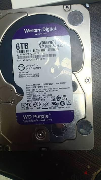 هارد ويسترن ٦ تيرا بيربل WE 6 tera perple