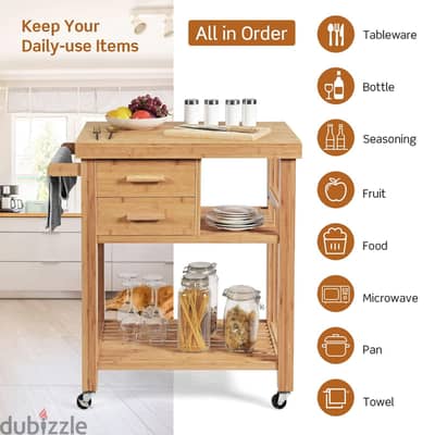 Premium kitchen trolley / island table by SoBuy Germany 