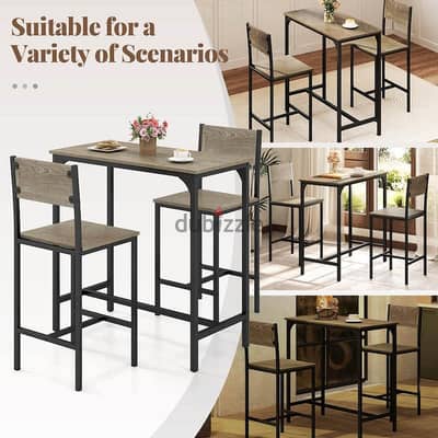 Modern bar table set with 2 chairs by SoBuy Germany
