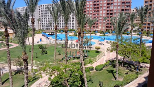 استوديو للإيجار في الأكوا – بورتو جولف، فرش ممتاز وتشطيب راقي، فيو مميز على المسطحات المائية 