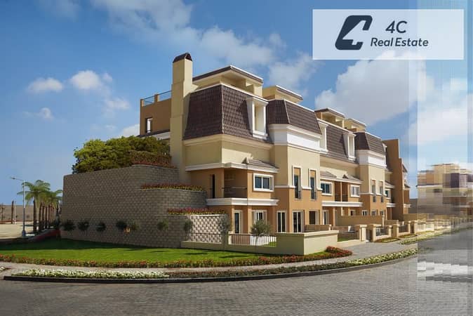 Below market price ready to move corner Villa with landscape and villas view resale 4 bedrooms plus nanny room in Salerai New Cairo near Madinaty