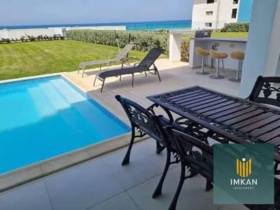 Chalet for sale, ready for immediate occupancy, fully finished, pool view, 7-year payment plan available in Malibu Ain Sokhna village (Malibu), near B