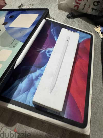 Ipad pro 12.9 الجيل الرابع + Apple pencil gen 2