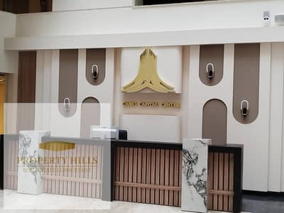 Finished ground floor office near the entrance in Fifth Settlement, price payable in installments.