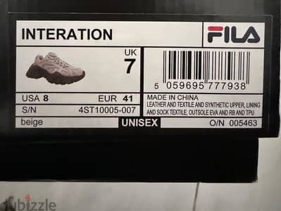 Fila shoes size 41 fit 40/39
