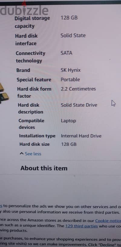 SSD SK hiynix SC 308 SATA 128 GB