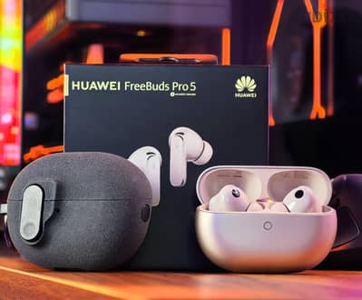 جديدة Huawei FreeBuds Pro 5 (النسخة الفاخرة - Sand) ضمان محلي سنة