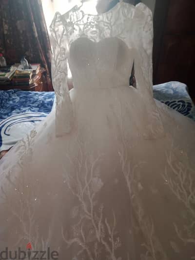 wedding dress with veil