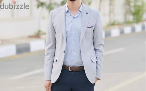 بليزر رصاصي مقاس 44 (اتلبس مرة)