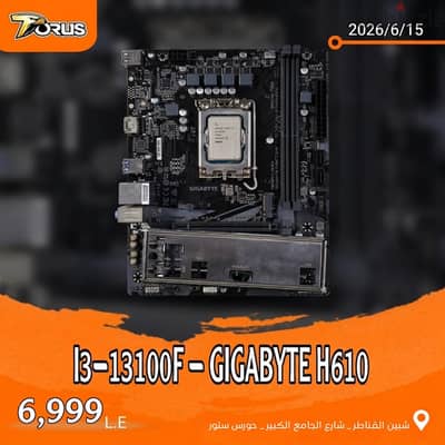 i3- 13100f + Gigabyte h610