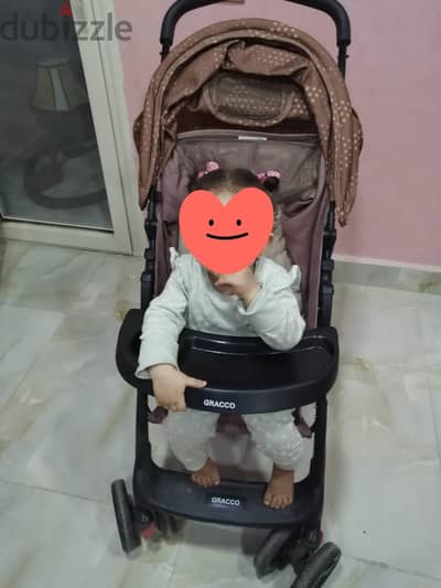 عربه اطفال جراكو بحاله ممتازه جدا بفضل الله
