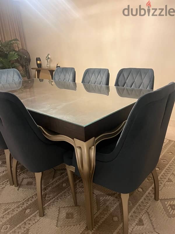 سفرة مودرن 8 كراسي خشب زان من أپكس | Modern Apex Dining Set 8 Chairs 3
