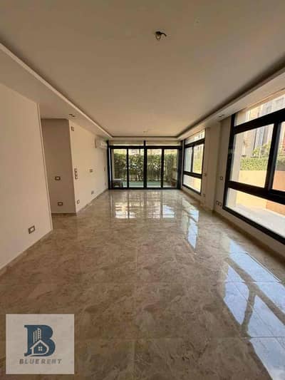 Apartment with kitchen and air conditioning in a garden for rent in Azad Compound, Fifth Settlement
