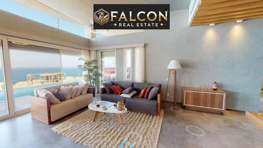 Chalet for sale with ultra-super-lux finishing, a fantastic view of the lagoon in Monte Galala, near La Vista Sokhna and Porto Sokhna - Azha Sokhna