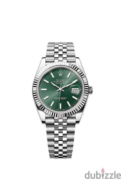 Rolex watch datejust green 41 mm replica
