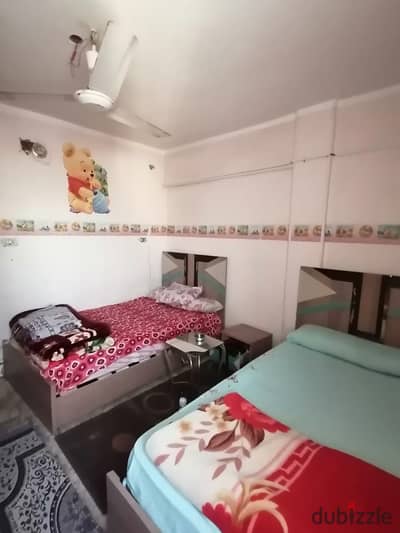 Furnished air-conditioned apartment 3 rooms 6 beds near Sheikh Zayed Engineering College and Hypermarket