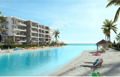 FULLY FINISHED CHALET WITH ACS, SEA VIEW & DIRECT LAGOON, DELIVERY IN 2 YEARS AT RAS EL HEKMA, NORTH COAST, WITH 10-YEAR INSTALLMENTS
