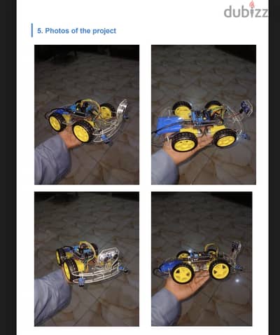 مشروع روبوت سيارة ذكية أردوينو كامل 4WD Smart Robot Car
